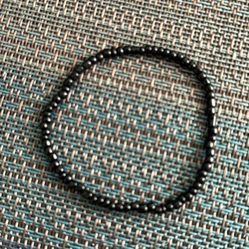 Thin Black Stretchy Bracelet